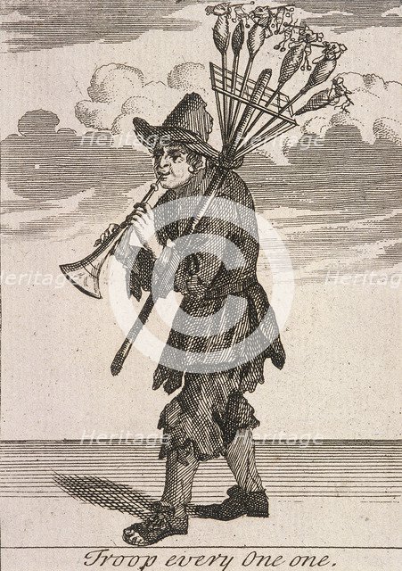 'Troop every One One', Cries of London, (c1688?). Artist: Anon