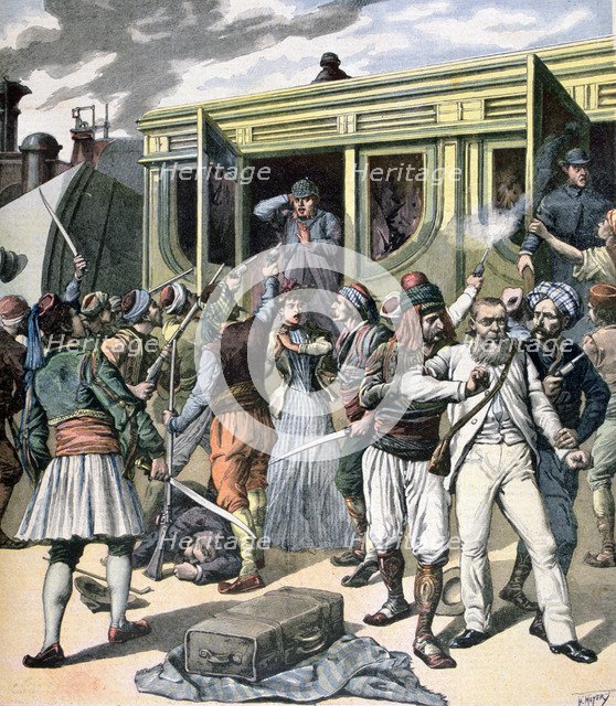 Armed robbery in the East, 1891. Artist: Henri Meyer