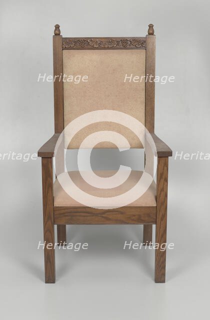 Pulpit chair from Saint Augustine Catholic Church of New Orleans, 20th century. Creator: Unknown.