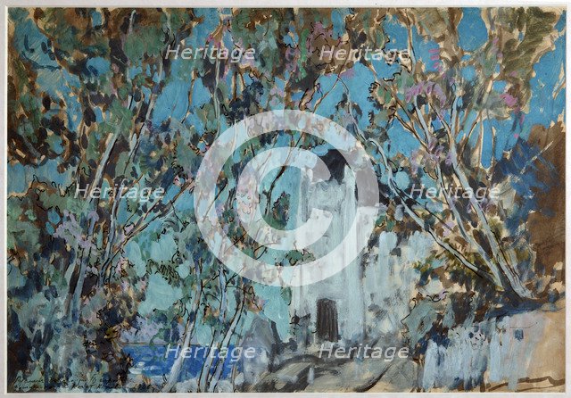 Stage design for the opera Ruslan and Lyudmila by M. Glinka, 1906. Artist: Korovin, Konstantin Alexeyevich (1861-1939)