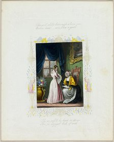 Dear Girl, Whilst Listening to a Lover's Vows (valentine), c. 1840. Creator: Unknown.