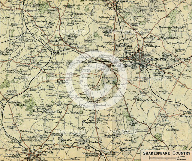 'Shakespeare Country', c20th Century. Artist: John Bartholomew.
