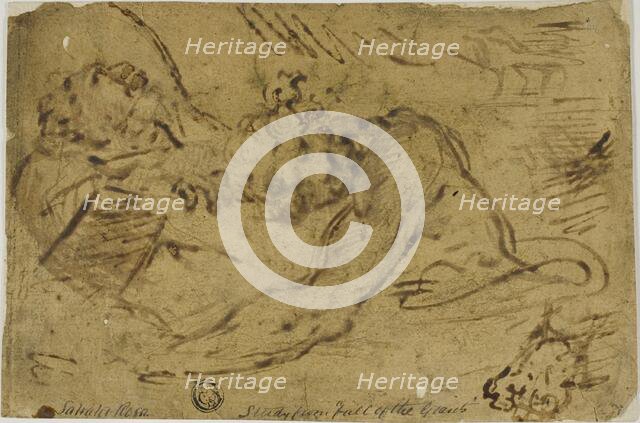 Two Grappling Figures, n.d. Creator: Unknown.