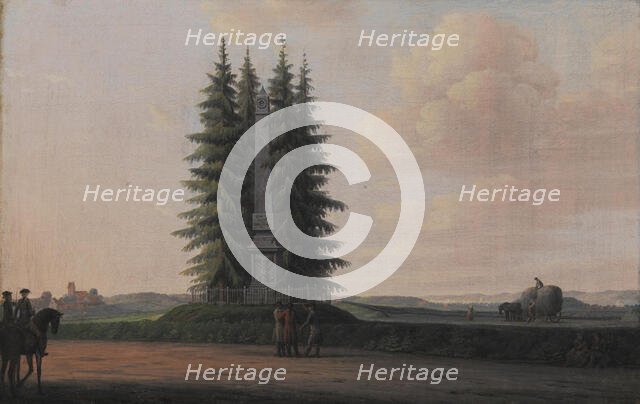 The Obelisk erected in Honour of the Statesman J.H.E. Bernstorff in Gentofte, North of..., 1788. Creator: Erik Pauelsen.