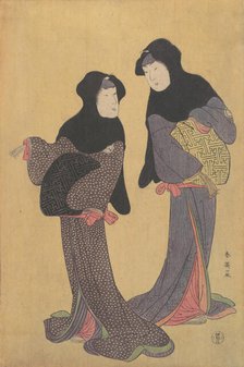 Two Women Conversing, late 18th century. Creator: Katsukawa Shun'ei.