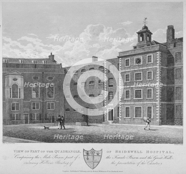 Bridewell, City of London, 1822. Artist: Thomas Dale