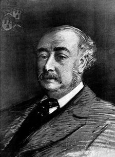 Sir Matthew White Ridley, Bart., M.P., a candidate for the Speakership, 1895. Creator: George Meisenbach.