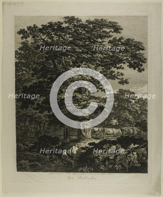 Bathers, c. 1799. Creator: Carl Wilhelm Kolbe the elder.