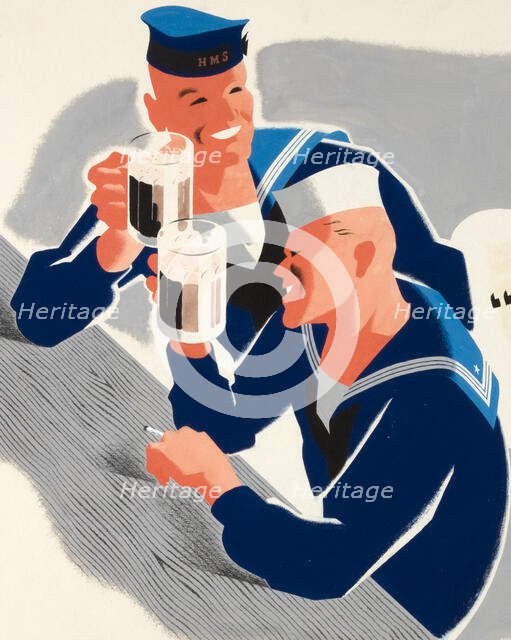 'Unless We Can Divide Those Two Fellows, We're Sunk!', World War II poster, c1940-c1945. Creator: Unknown.