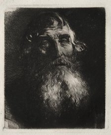 Study of an Old Man's Head. Creator: Hubert von Herkomer (British, 1849-1914).