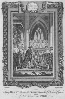 'King Henry the Sixth Crowned in the Cathedral Church of Notre Dame, in Paris', c1787. Artist: Unknown.