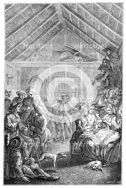 The Assembly Of Winter, (1885).Artist: Hubert Francois Gravelot