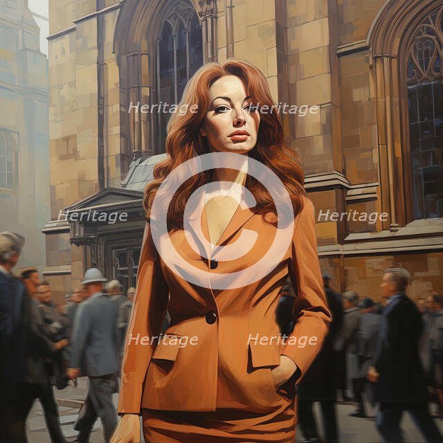 AI IMAGE - Portrait of Christine Keeler, 1960s, (2023). Creator: Heritage Images.