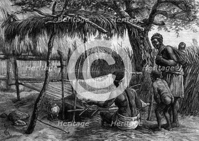 Native loom at Manganya, East Central Africa, 1881. Creator: Unknown.