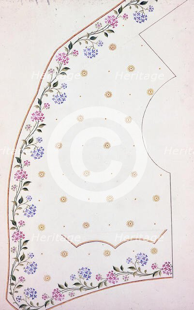 Waistcoat Design, England, 1830s/40s. Creator: Unknown.