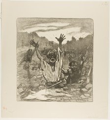 The Cry of the Streets!, February 1894. Creator: Theophile Alexandre Steinlen.