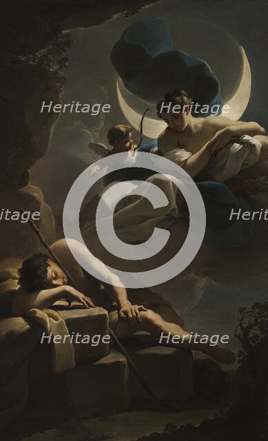 Selene and Endymion, c1770. Creator: Ubaldo Gandolfi.