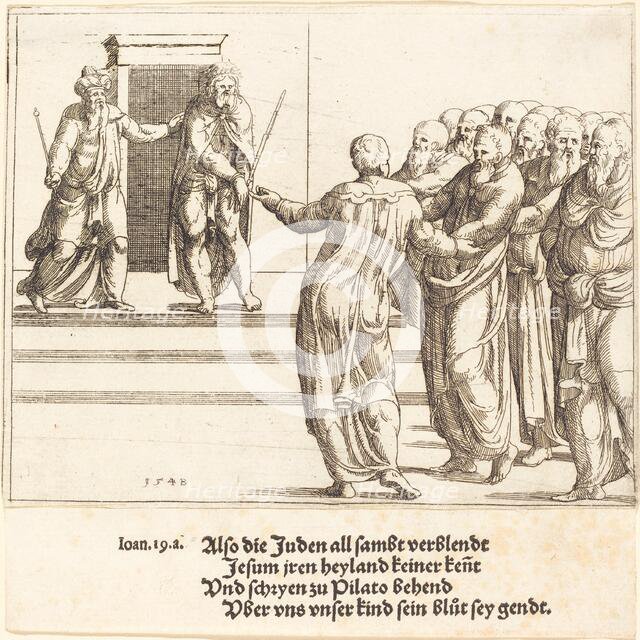 Ecce Homo, and the Jews Deny Christ, 1548. Creator: Augustin Hirschvogel.