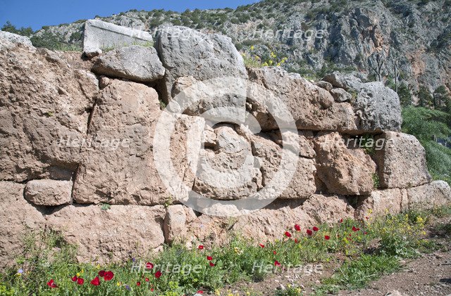 The walls of Delphi, Greece. Artist: Samuel Magal