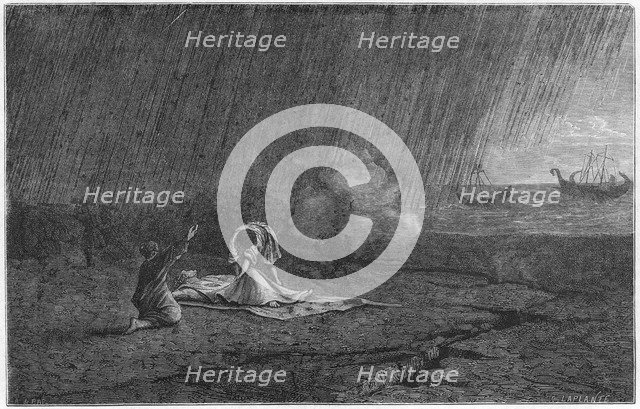 Death of Pliny the Elder, 79 (1866). Artist: Unknown