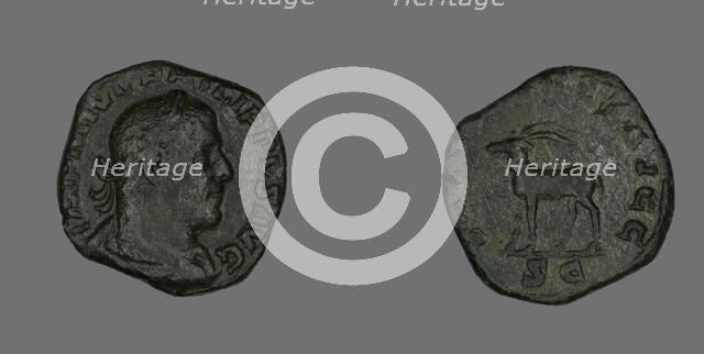 Sestertius (Coin) Portraying Philip the Arab, 248. Creator: Unknown.