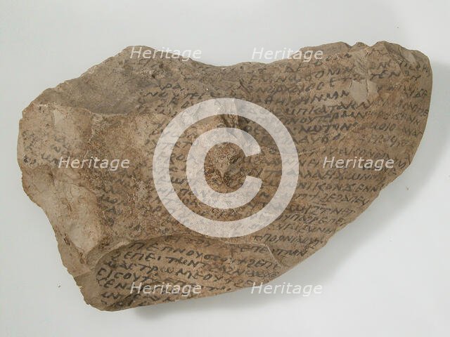 Ostrakon with a Homily by Athanasius, Coptic, 600. Creator: Unknown.