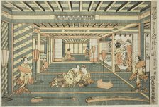 Perspective Picture of a Large Room (Senjojiki uki-e no zu), 1765. Creator: Ishikawa Toyonobu.