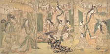 A View of the Pleasures of the Taiko and His Five Wives at Rakuto, 1804. Creator: Kitagawa Utamaro.