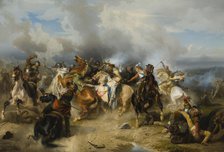 Death of King Gustav II Adolf of Sweden at the Battle of Lützen, 1855. Creator: Carl Wahlbom.