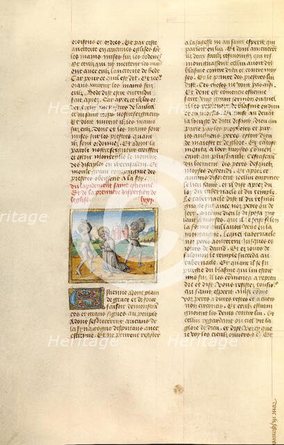 The Stoning of Saint Stephen; Miroir Historial, about 1475. Creator: Unknown.