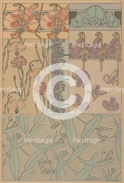 Textile design, c. 1900.