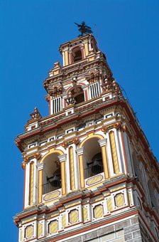 Tower of Santa Maria de la Encina and San Juan Bautista Church, Burguillos del Cerro, Spain, 2008.  Creator: LTL.