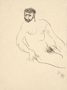 Seated Man, 1934. Creator: Cyprian Majernik.