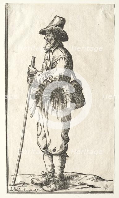 Beggar in Profile Toward Left. Creator: Ludolph Büsinck (German, 1590-1669).