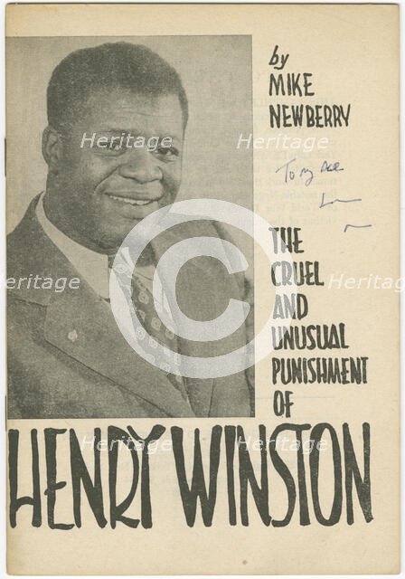 'The Cruel and Unusual Punishment of Henry Winston', 1958-1961. Creator: Unknown.