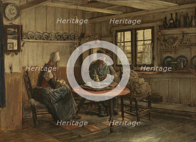 Interior in Marken, 1878. Creator: Xavier Mellery.
