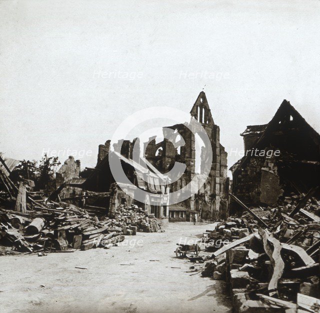 Ruins, Craonne, northern France, c1914-c1918. Artist: Unknown.