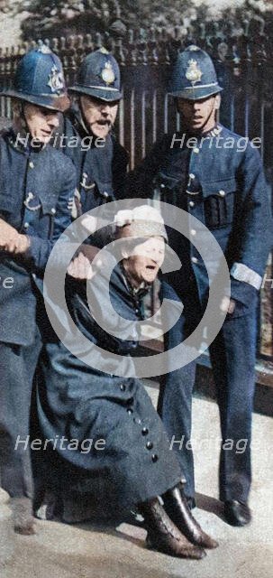 A suffragette being arrested, c1910s (1935).  Creator: Unknown.