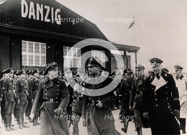 Nazi Deputy Führer Rudolf Hess visiting the free city of Danzig, 1930s. Artist: Unknown