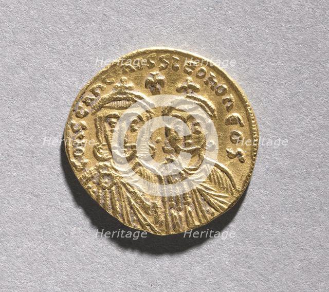 Solidus wtih Leo IV the Khazar and His Father Constantine V Copronymus (reverse), c. 751-775. Creator: Unknown.
