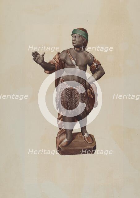 Cigar Store Indian, 1935/1942. Creator: Rosamond P Gray.