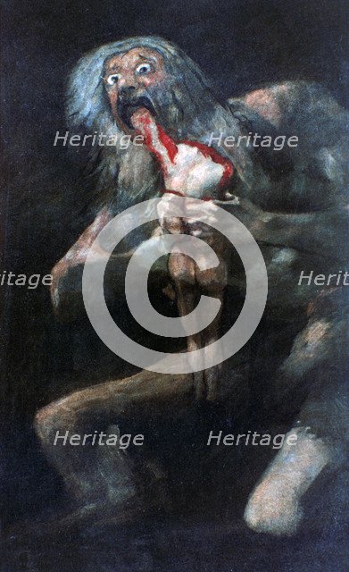 'Saturn Devouring one of his Children', 1821-1823. Artist: Francisco Goya
