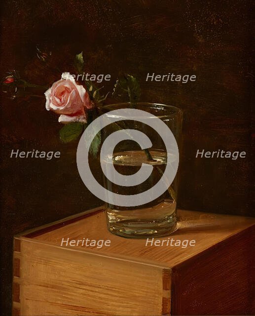 Rose in a glass, 1849. Creator: Franz Kruger.