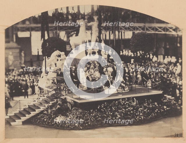 The Visit of the Emperor and Empress to the Crystal Palace, 1855. Creator: Philip Henry Delamotte.