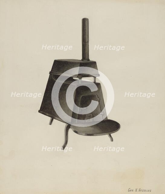 Shaker Stove, c. 1937. Creator: George V. Vezolles.