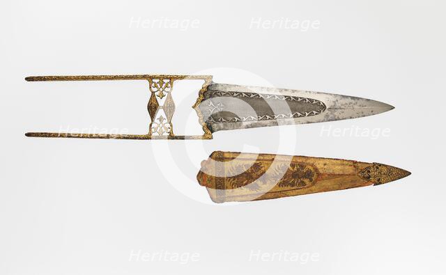 Dagger (Katar) and Sheath, Indian, Mughal, 17th century. Creator: Unknown.