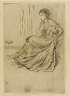 Model Seated, 1873. Creator: James Abbott McNeill Whistler.