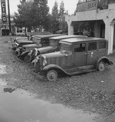 Roadside used car display on State Highway 17, Santa Clara County, California, 1939. Creator: Dorothea Lange.