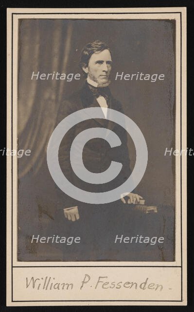 Portrait of William Pitt Fessenden (1806-1869), Before 1869. Creator: Brady's National Photographic Portrait Galleries.