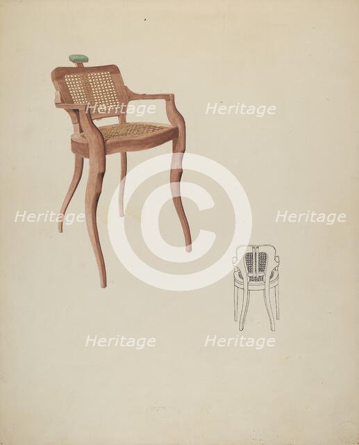 Dental Chair, c. 1937. Creator: Lucien Verbeke.